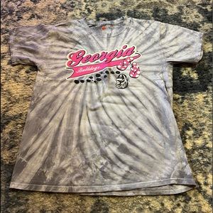 hanes tie-dye bulldogs top